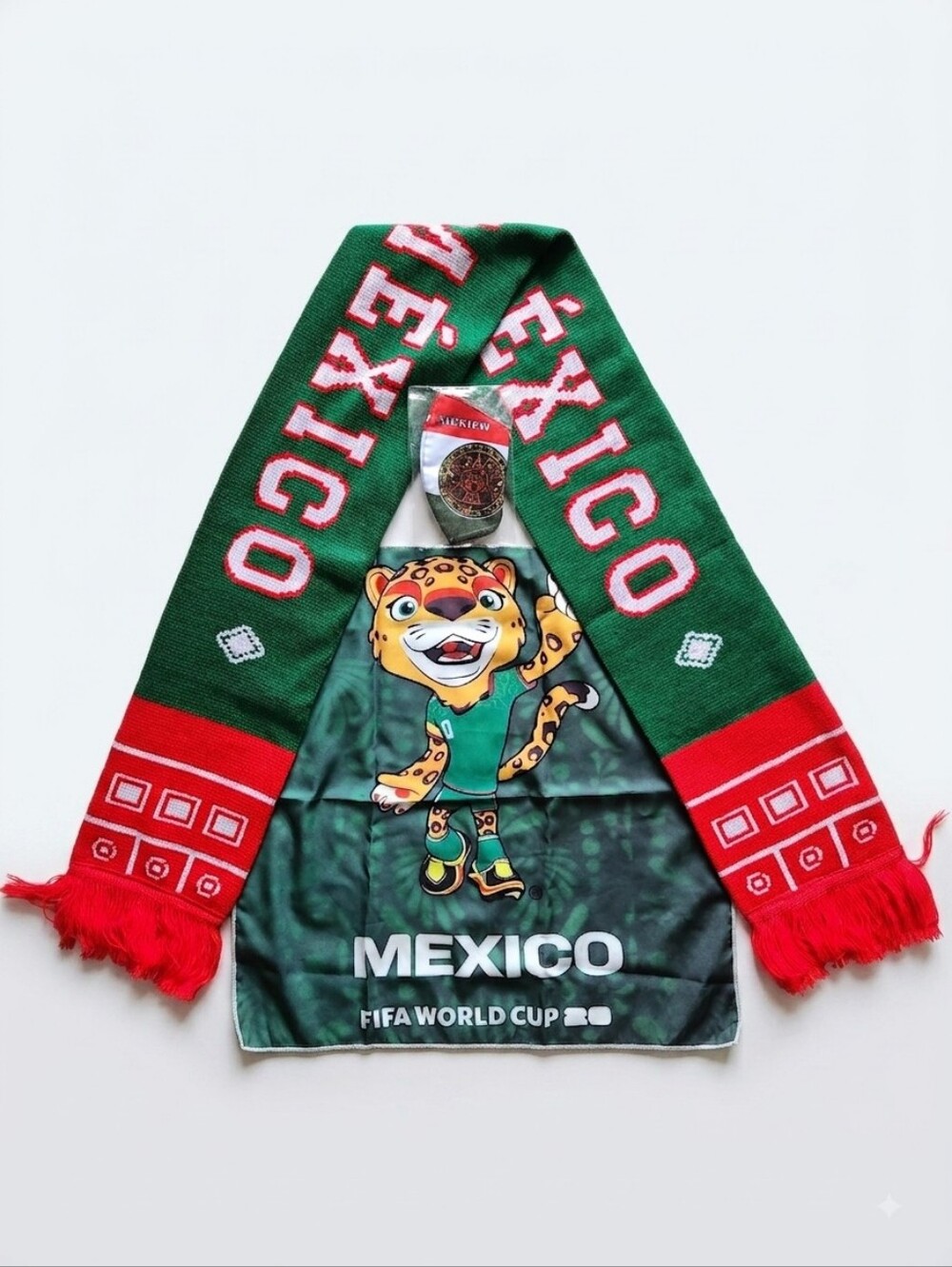 FIFA World Cup 2026 Viva Mexico Scarf, Cape & Facemask Lot